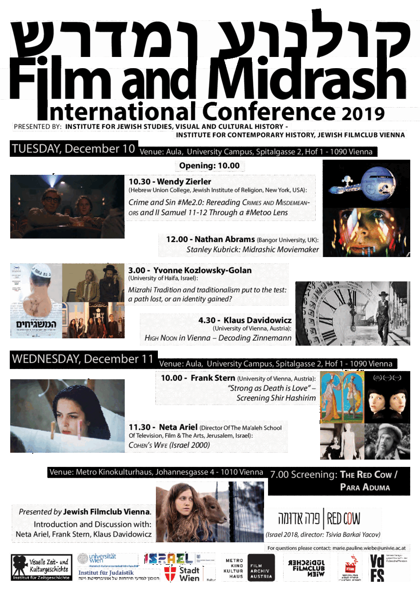 Plakat der Konferenz "Film and Midrash"